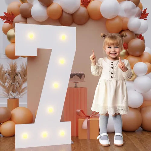 Vista 39 de Letras de marquesina de 3 pies de alto, letras y para decoraciones de fiesta de cumpleaños Light up Letters without Sidewalls, Lightweight Foam