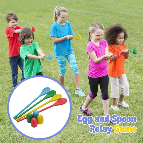 Vista 4 de Redllo 26 bolsas de carreras de sacos de patatas para juegos al aire libre para niños y adultos, bandas de carreras de 3 patas, con huevos