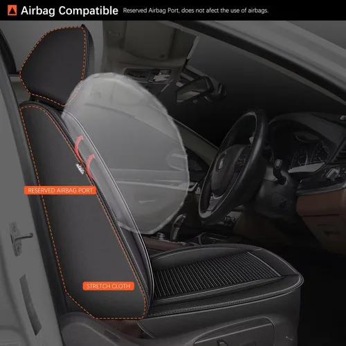Vista 2 de Fundas de asiento delantero para Volvo XC40 2019-2023 2024 2025: funda de asiento de automóvil de cuero, impermeable, transpirable, protector