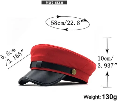 Vista 4 de Gorra clásica para mujer con diseño de capitán de yate para mujer (S-M)