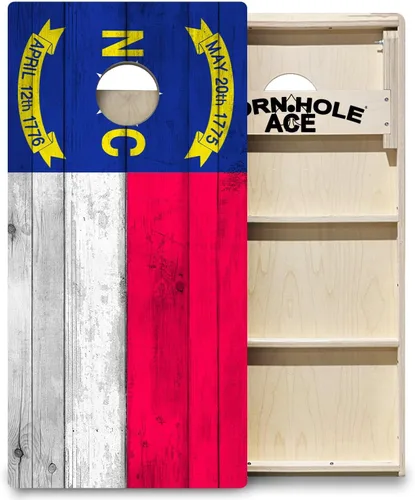 Vista 8 de CornholeAce ACE PRO State Flags Professional Cornhole Boards - No Bounce! Triple Wide Legs, 3/4" Baltic Birch Plywood, Handles, Regulation Size Texas