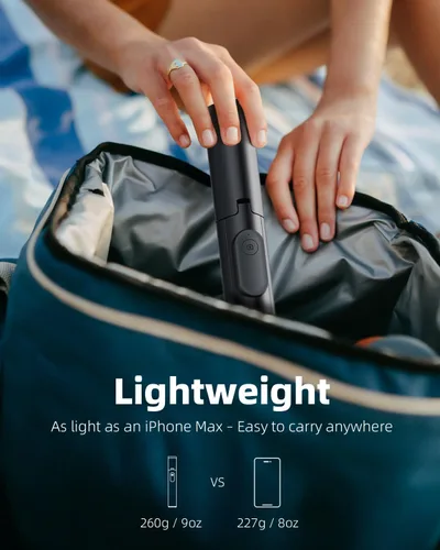 Vista 2 de TODI Trípode para selfie stick de 58 pulgadas, trípode portátil y extensible, soporte todo en uno para iPhone y Android