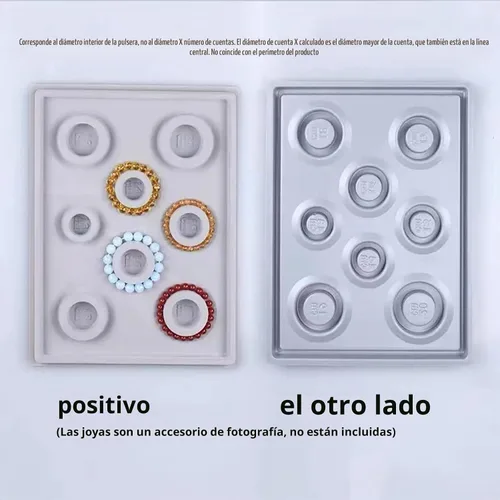 Vista 4 de SXDMHYB Tablero de diseño de cuentas, bandeja de producción de joyas de bricolaje, tablero de cuentas flocadas para pulseras, cuentas de collar