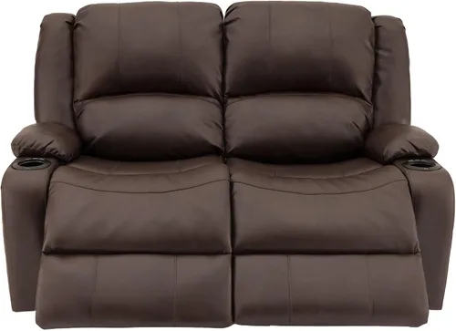 Vista 5 de RecPro Charles - Sofá reclinable doble de pared de 58 pulgadas, para autocaravana, con tela mejorada (color castaño)