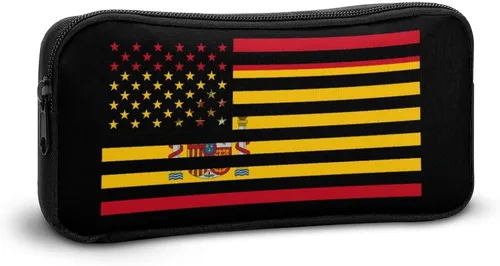 Vista 7 de Estuche de lápices con bandera americana de España, bolsa de lápices duradera de gran capacidad para almacenamiento