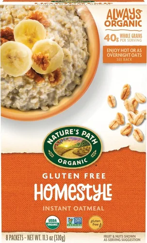 Vista 9 de Nature's Path - Harina de avena orgánica de arce con azúcar morena, 11.3 onzas (paquete de 1) Avena enrollada sin gluten, quinua y amaranto: 1.09