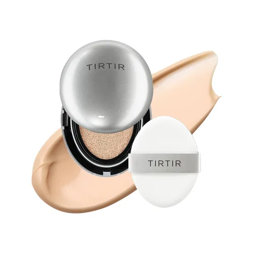 Vista 19 de [*Tamaño mini*] TIRTIR Aura Glow Silver Cushion Base de cojín coreana, (#13N Fair Ivory, 0.15 onzas líquidas)