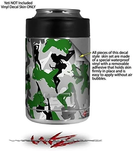 Vista 2 de Sexy Girl Silhouette Camo Green - Calcomanía estilo adhesivo para Yeti Rambler Colster y RTIC Can (enfriador no incluido)