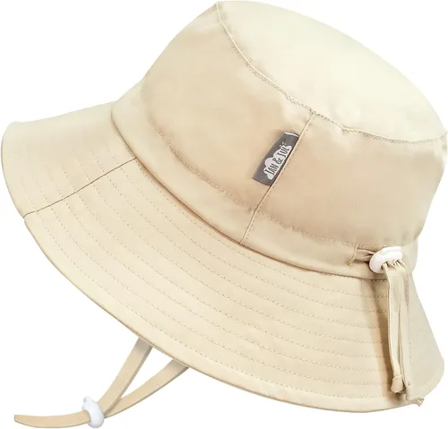 Vista 25 de JAN & JUL - Gorro de sol con capucha de algodón Grow-with-Me para bebés y niños Verde militar