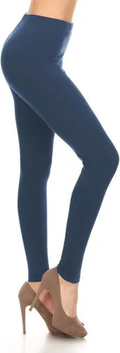Vista 20 de Leggings Depot NCL27 pantalones capri para yoga de algodón premium suave Negro