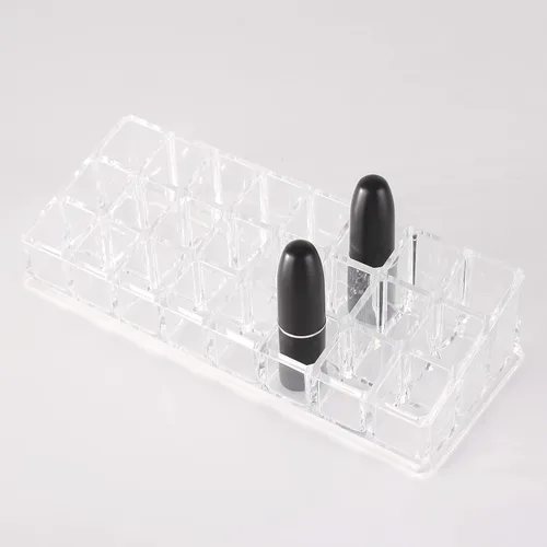Vista 2 de Clear PS Lipstick Organizador para cosméticos maquillaje titular cristal 24 secciones B