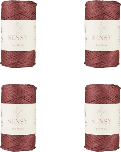 Vista 131 de Cuerda de poliéster Sensy Premium de 3 mm, 120 metros, 100% cordón de polipropileno, cuerda de macramé de 3 mm, cordón para bolsos de ganchillo