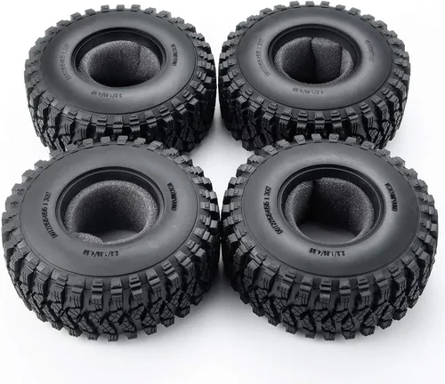 Vista 4 de 4pcs 2.2'' neumáticos de goma con espuma para 1/10 RC Axial Wraith 90048 RR10 Neumáticos OD 4.921 in, Pieza de actualización RC Crawler