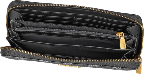 Vista 3 de Guess Abey SLG Large Zip A, Women's Bi-Fold Wallet, Black Logo Multi