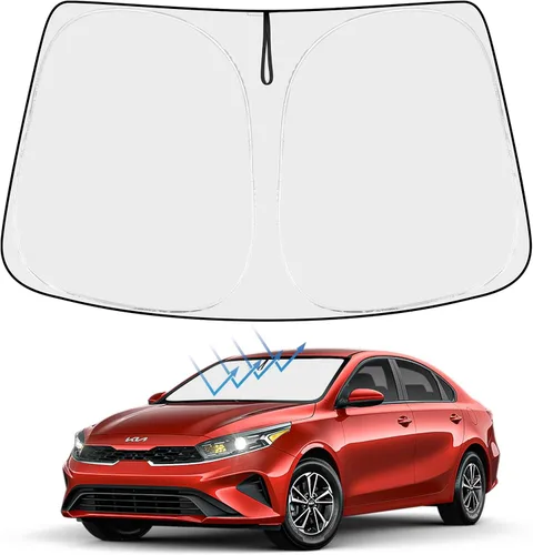 Vista 82 de Proadsy Parasol para parabrisas Rivian R1S 2022-2025 2026 de 4 capas plegable, protector de parasol frontal que bloquea los rayos UV, mantiene