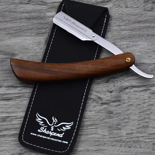 Vista 6 de Sharpend Maquinilla de afeitar recta profesional para hombres Hecho a mano de acero inoxidable Kit de maquinilla de afeitar recta Maquinilla