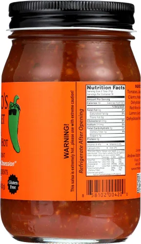 Vista 4 de Mateo's Salsa Habanero Gourmet Caliente, Extra Caliente 16 Oz (Paquete de 2)