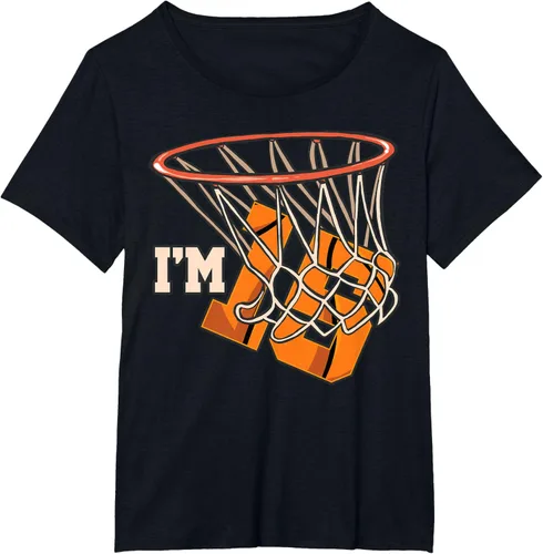 Vista 37 de Camiseta número 15 con temática de baloncesto para fiesta de cumpleaños, Negro, S