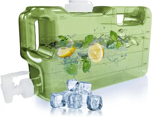 Vista 11 de Dispensador de agua para refrigerador HydraFitt de 1.1 galones – Contenedor de agua para refrigerador delgado a prueba de fugas con llave – Jarra