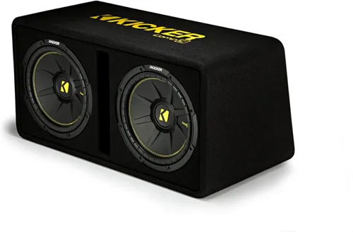 Vista 2 de Kicker par de bocinas subwoofer de 12 pulgadas y 1200 W, 2 Ohm, con carcasa ventilada y lista, 44DCWC122