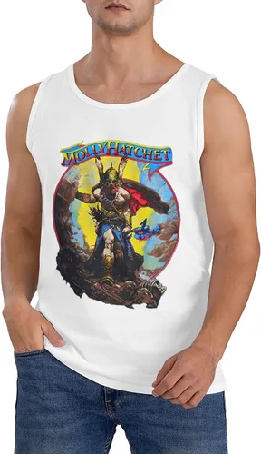 Vista 3 de DRFTGV Men's Sleeveless T Shirts Workout Tank Tops Gym Muscle Tee Vest Tshirt White