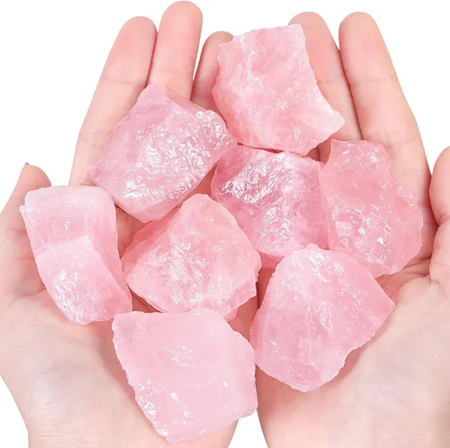 Vista 11 de ZHIYUXI Amatista de 2 pulgadas, cuarzo rosa, cuarzo transparente, fluorita, piedras en bruto, cristales crudos a granel, piedras preciosas naturales