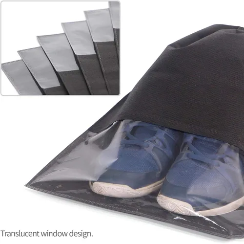Vista 3 de 24 bolsas de viaje para zapatos no tejidas con cuerda para hombres y mujeres, grandes organizadores de bolsas de almacenamiento para zapatos