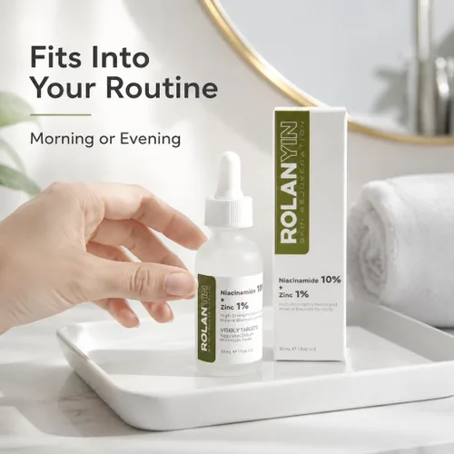 Vista 6 de ROLANYIN Suero facial de niacinamida 10% + zinc 1% para control de aceite y minimización de poros, tratamiento de imperfecciones hidratante calmante