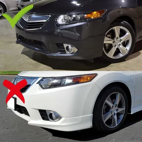 Vista 6 de EPARTS - Juego de 3 piezas de plástico ABS para parachoques delantero estilo STP, protección compatible con Acura TSX 2011, 2012, 2013, 2014