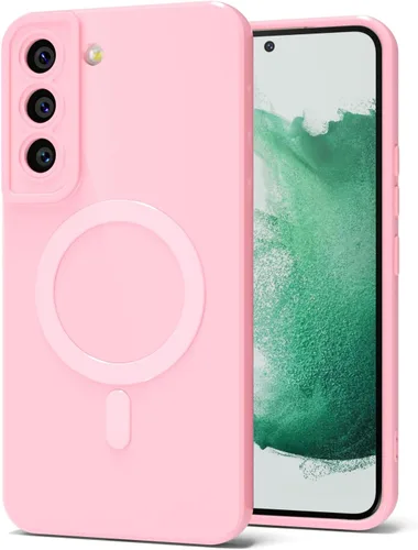 Vista 124 de Svanove Funda magnética de silicona para Samsung Galaxy S22, compatible con Magsafe, bonita funda para mujer, goma de gelatina brillante delgada