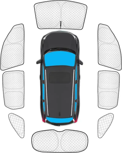 Vista 131 de KMF 6 piezas de parasoles gruesos para Mazda 3 Hatchback (No Sedán) 2014-2018 Accesorios, parasoles completos para parabrisas y ventanas de coche