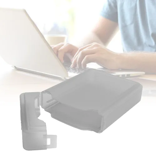 Vista 3 de Caja de protección de disco duro de 3.5 pulgadas, ABS a prueba de golpes, antiestática, para HDD SSD de 3.5 pulgadas, diseño transparente con Gris
