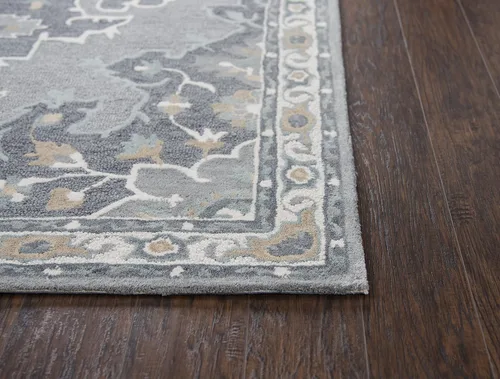 Vista 4 de Rizzy el hogar rs933 a hand-tufted vibrátil área alfombra, Gris, 2 '6" X 8