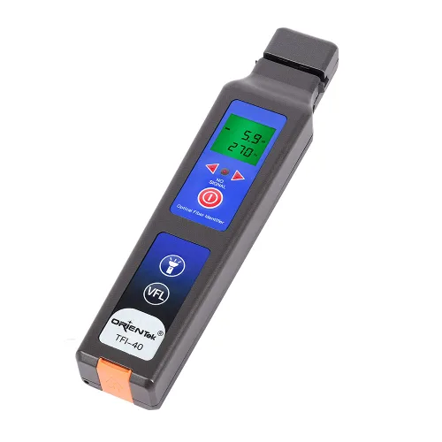 Vista 5 de ORIENTEK TFI-40 Identificador de fibra óptica Todo-en-uno Chuck Live con 10mw VFL 800nm-1700nm Detector de fibra Identificador de tráfico OFI