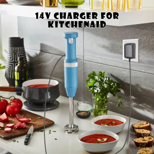 Vista 4 de KitchenAid - Cargador de 14 V para KitchenAid KHMB732 KHBBV53 KHBBV83 Serie Adaptador de CA/CC, compatible con KitchenAid Inalámbrico de 7
