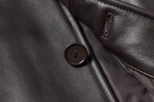 Vista 8 de REED EST. 1950 - Chaqueta de piel de cordero auténtica con cuatro botones