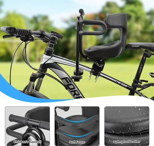 Vista 4 de YouTeMei Kids Bike seat, Kids Front Mounted Bike Seat for Adult Bike