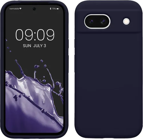 Vista 123 de kwmobile Funda Compatible con Google Pixel 6 Pro - Funda de Teléfono de Silicona TPU con Acabado Suave - Azul Caribe