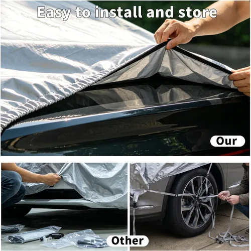 Vista 16 de GUNHYI - Funda para automóvil SUV de 7 capas, ajuste personalizado para BMW X1 (2010-2025), impermeable para todo tipo de clima, resistente