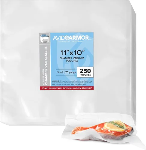 Vista 15 de Bolsas de sellado al vacío Avid Armor – 15 x 20 cm – Paquete de 250 – Bolsas resistentes de grado comercial, libres de BPA para Sous Vide