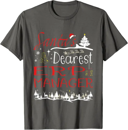 Vista 19 de ERP Manager Xmas Job Cute Christmas T-Shirt