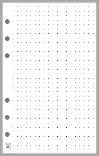 Vista 20 de Reposición de papel con cuadrícula de puntos de tamaño compacto (0,10"), dimensionado y perforado para cuadernos Franklin Covey Compact y otros