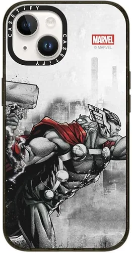 Vista 106 de CASETiFY Funda para iPhone Air, compatible con MagSafe Marvel VS CoLab Protección contra caídas de grado militar 4x de 8.2 pies Funda Capitán