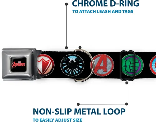 Vista 5 de Buckle-Down DC-WAV002-L AVA Marvel Comics - Collar para perro