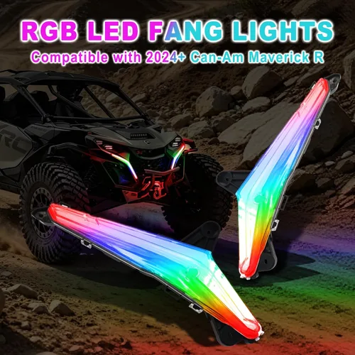 Vista 2 de Luces de colmillo RGB para Can‑Am Maverick R MAX X RS 2024+