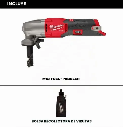 Vista 2 de Milwaukee y Milwaukee M12 FUEL 16 - Pinza de velocidad variable de calibre 16, solo herramienta