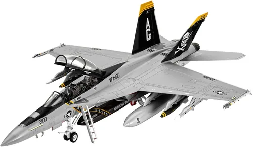 Vista 3 de Revell 03834 F/A-18F Super Hornet 1:72 Escala sin construir/sin pintar Kit de modelo de plástico