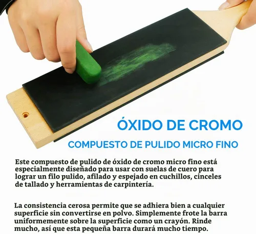 Vista 7 de Strop de cuero con compuesto de pulido, kit de grapado de cuchillos para afilar y afilar cuchillos herramientas