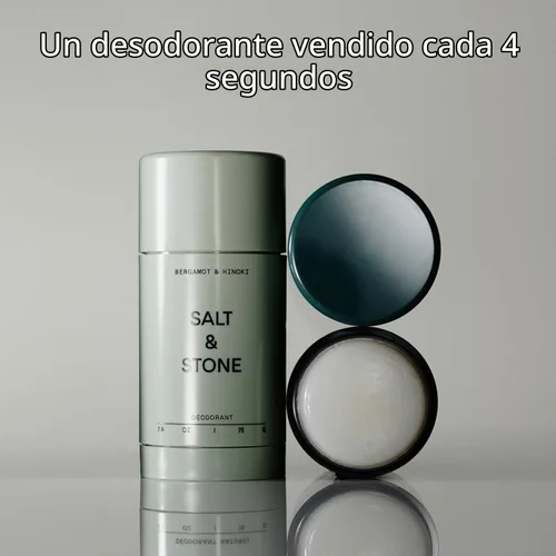 Vista 6 de Salt & Stone Aluminum-Free Deodorant, Women & Men Bergamot & Hinoki 2.6 oz Protección extra fuerte de 48 horas, aroma neutro de género, fabricado