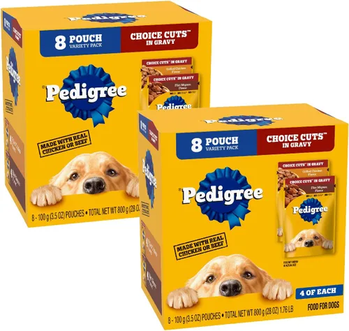 Vista 18 de Pedigree Choice Cuts - Bolsa de comida húmeda para perros, favoritos de carne de res, 3.5 onzas, 30